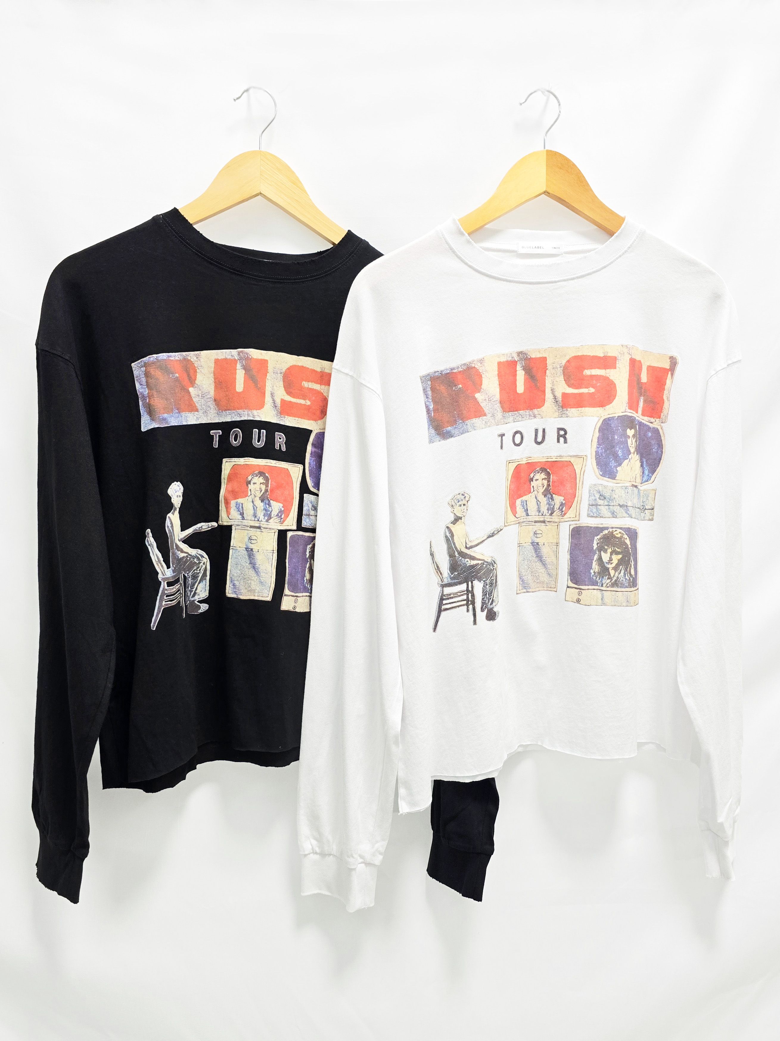 【咕G歐妮】現貨。正韓美式復古街頭風T恤 棉質長袖上衣 落肩版型 不收邊設計 率性男友風格 韓國製流行女裝