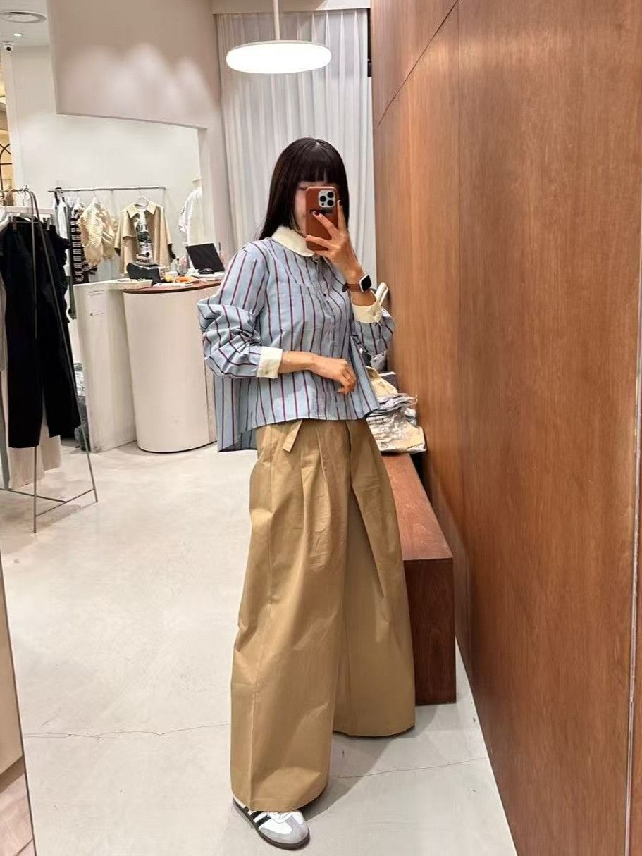 【咕G歐妮】正韓鬆緊腰寬褲（3色）  附調節環設計闊腿褲  韓國製 東大門流行女裝