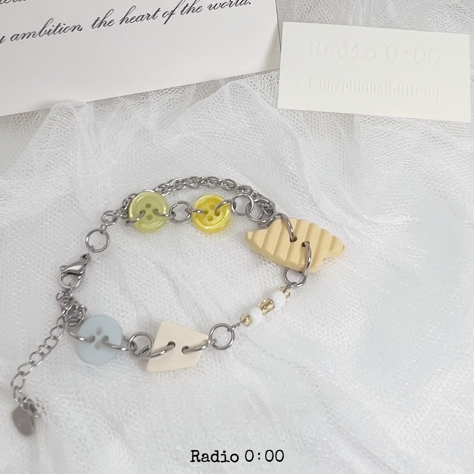 C03 一口奶油 鈕扣手鏈