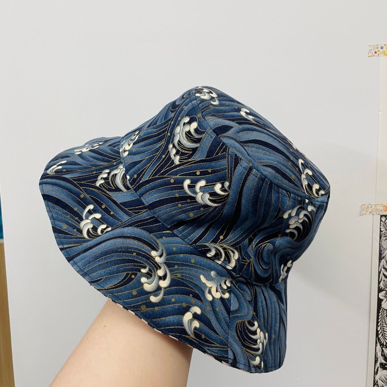 【二手】海浪 / 條紋寬簷雙面漁夫帽