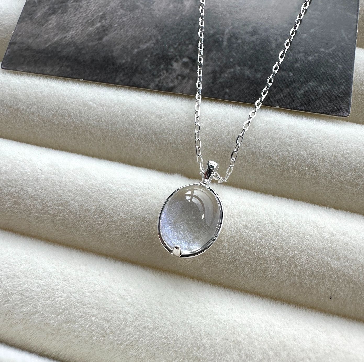 𝐍𝐎𝐖𝐀𝐃𝐀𝐘𝐒｜[925純銀]維粉透明月光石項鍊 925純銀 純銀 nowadays