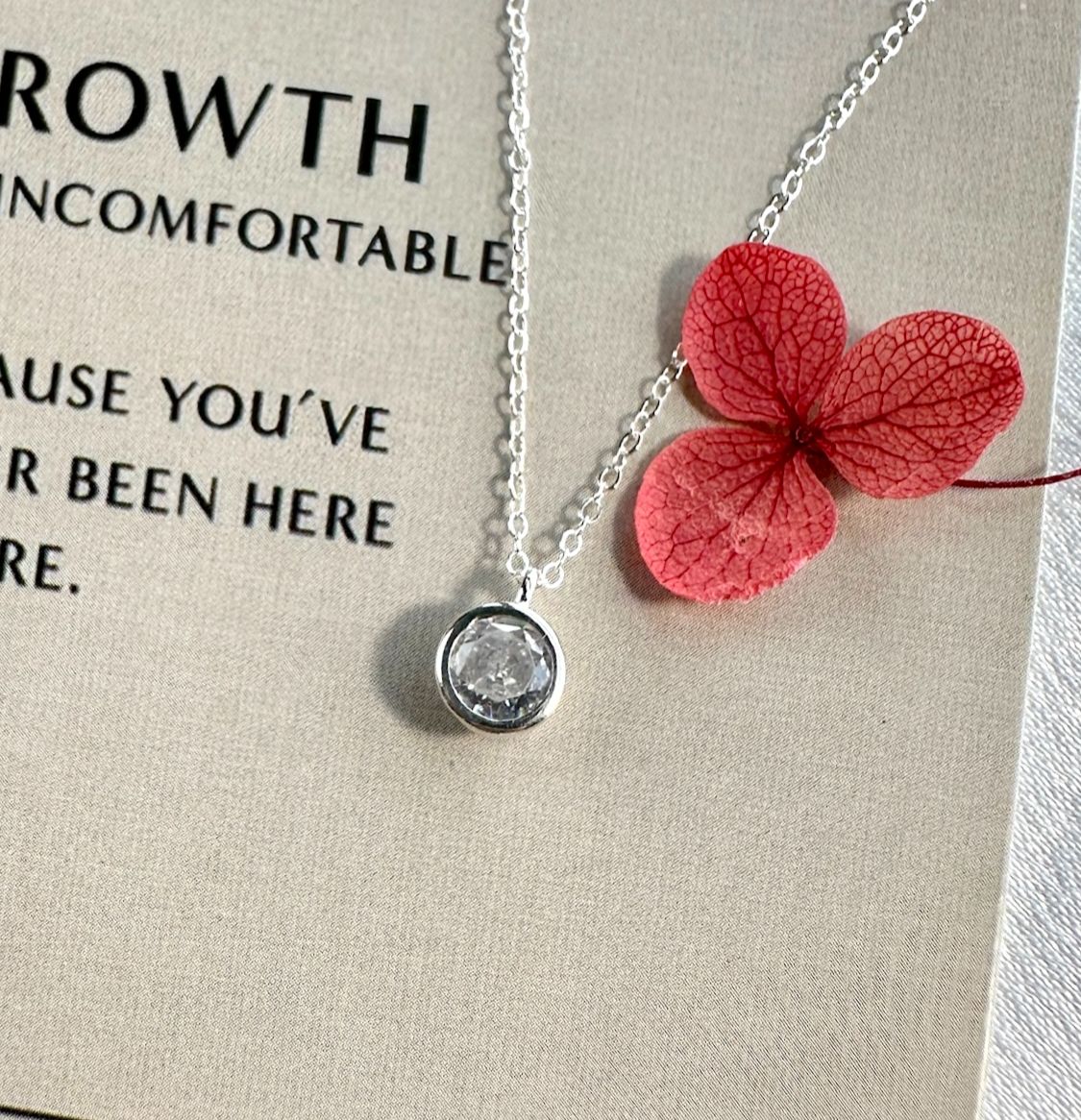 𝐍𝐎𝐖𝐀𝐃𝐀𝐘𝐒｜[925純銀]閃亮銀圓鋯石項鍊 ins風 純銀 925純銀 鋯石 nowadays