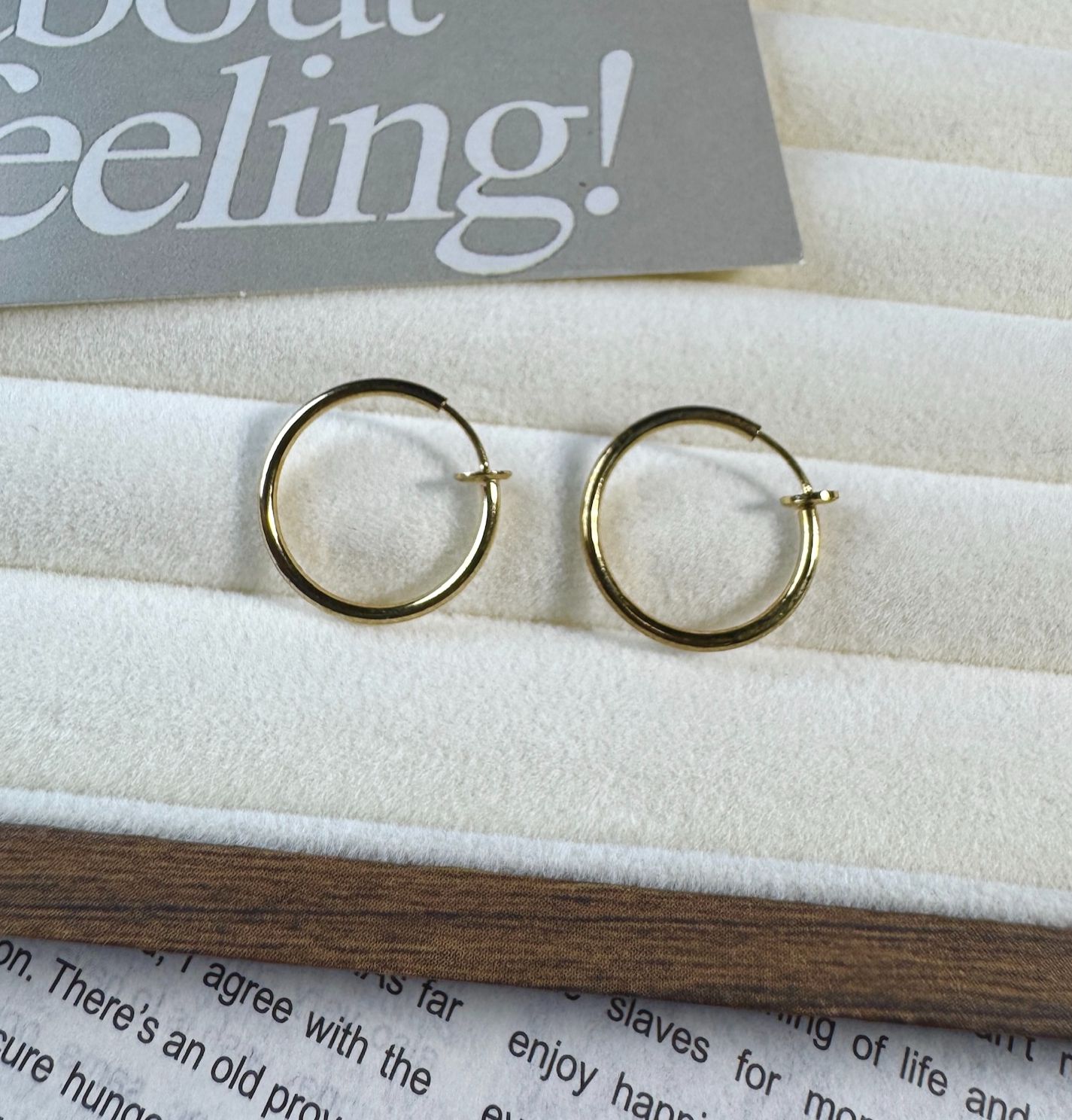 𝐍𝐎𝐖𝐀𝐃𝐀𝐘𝐒 | [日本直送]簡約金色圓圈耳夾 nowadays