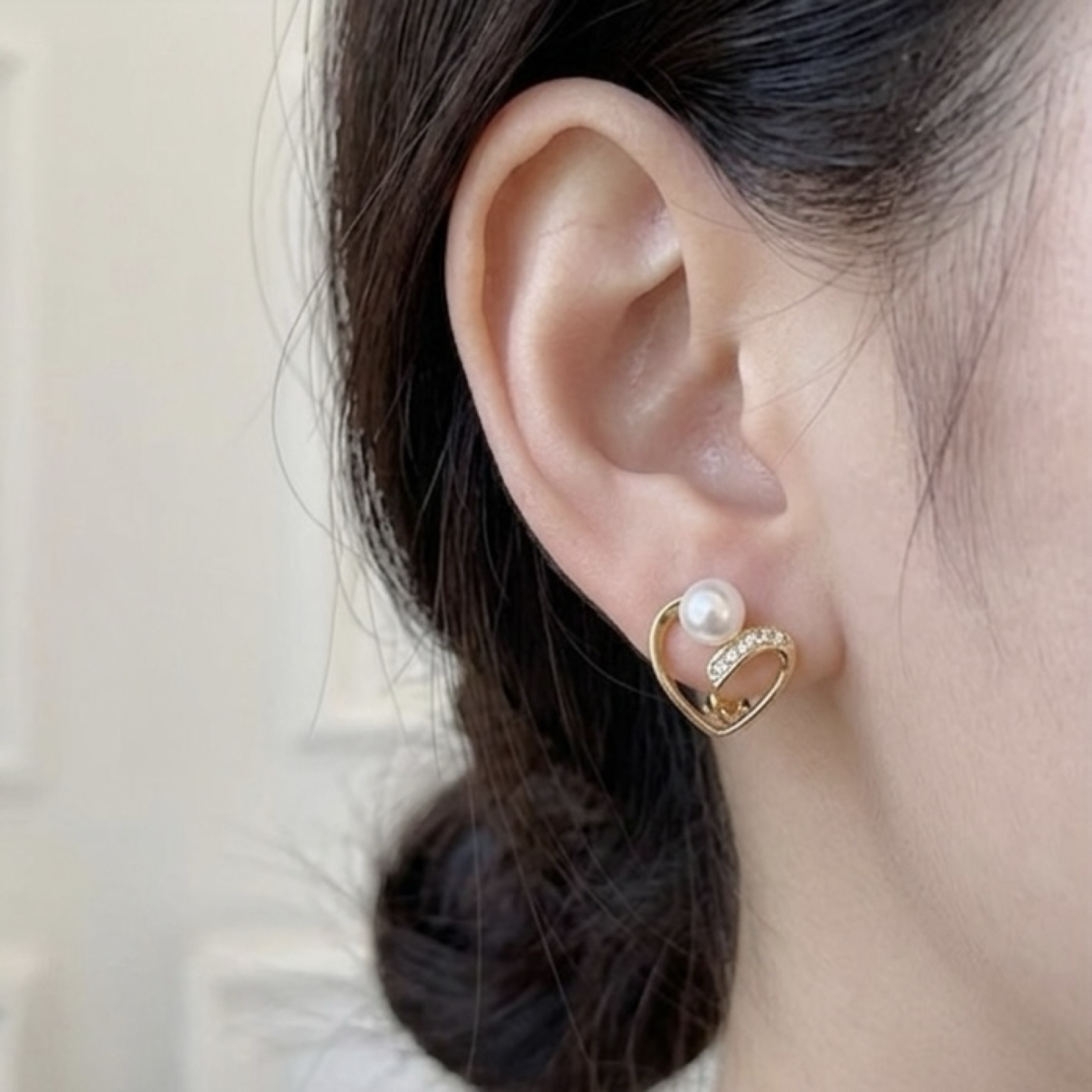 𝐍𝐎𝐖𝐀𝐃𝐀𝐘𝐒 | [日本直送]珍珠鏤空心型耳環 nowadays