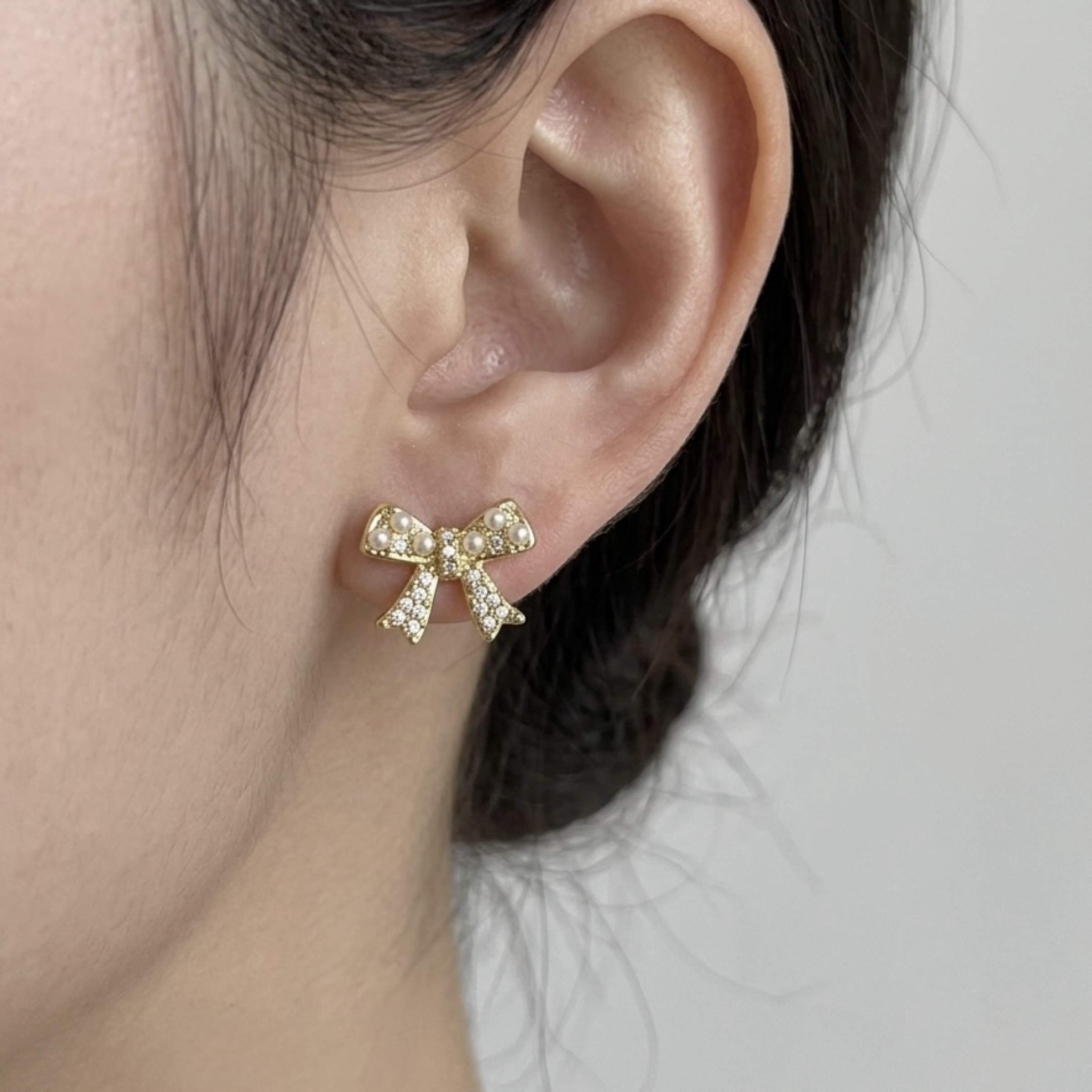 𝐍𝐎𝐖𝐀𝐃𝐀𝐘𝐒 | [日本直送]千個願望蝴蝶結耳針 耳針 nowadays