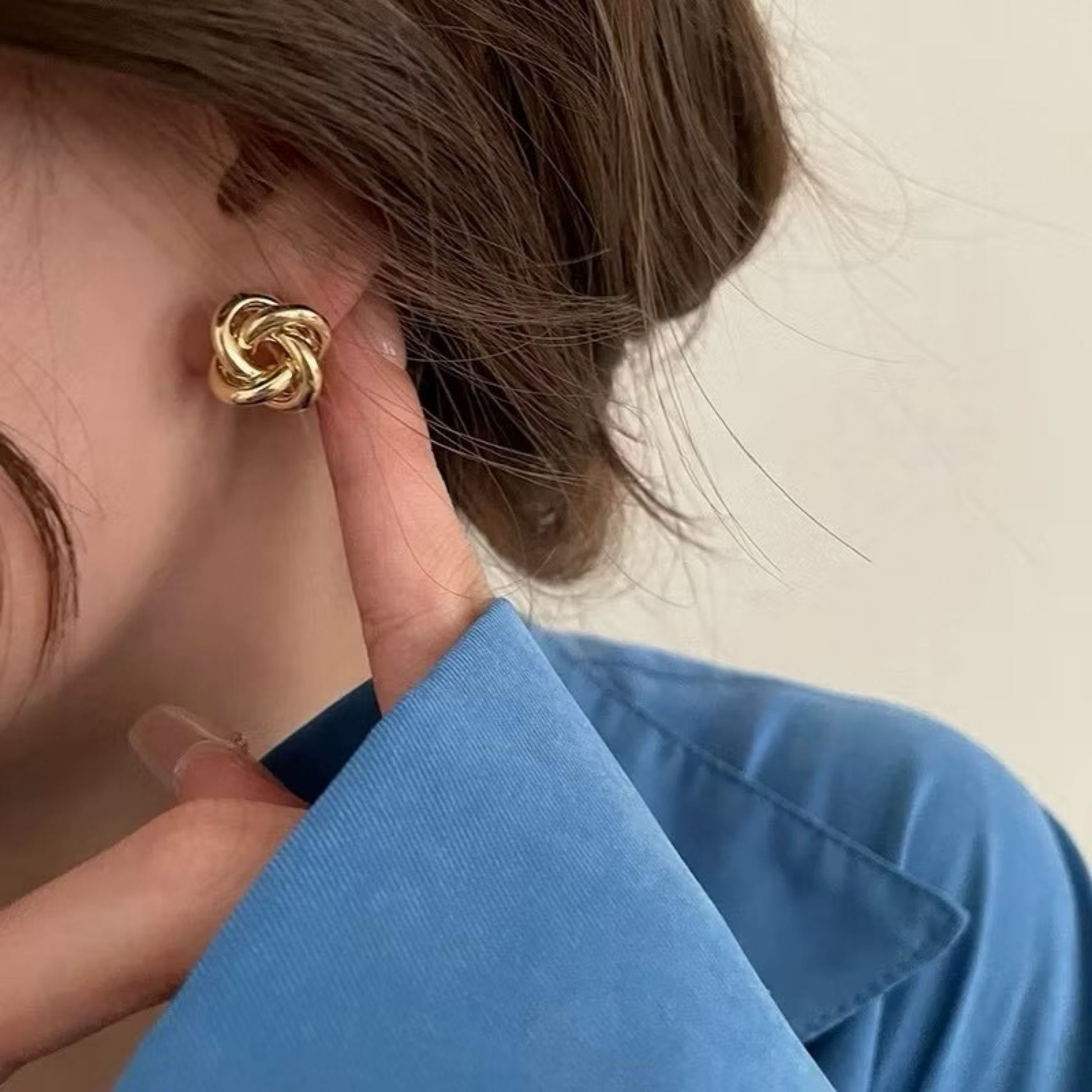 𝐍𝐎𝐖𝐀𝐃𝐀𝐘𝐒 | [925銀針]韓系高級感麻花耳環（金/銀） 韓系 耳環 耳針 nowadays