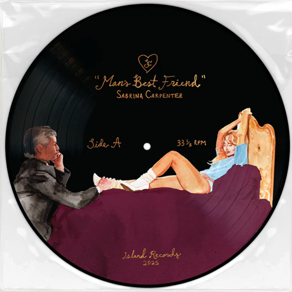 （現貨不用等）Sabrina Carpenter【Man’s Best Friend】限量簽名圖膠