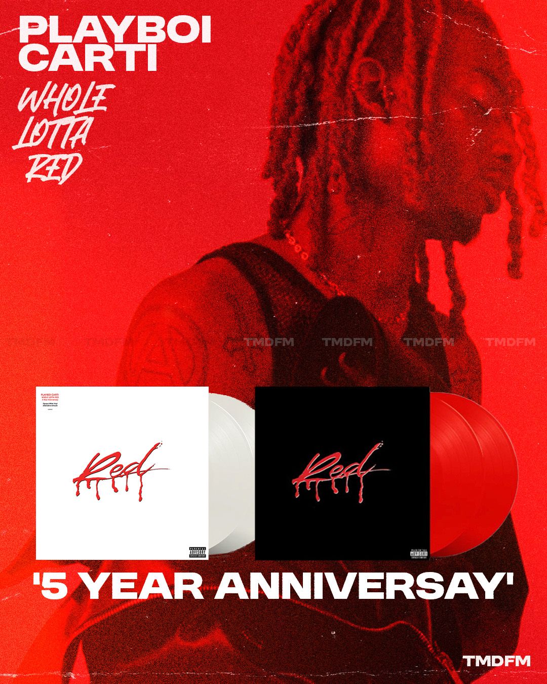 Playboi Carti【WHOLE LOTTA RED】五週年特別版彩膠（預購）