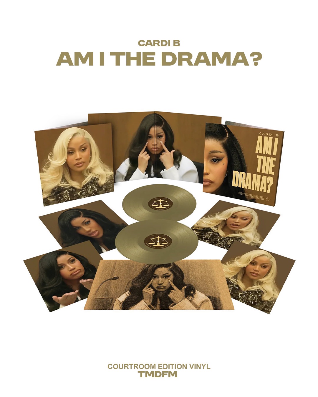 CARDI B【AM I THE DRAMA？】限量法庭封面雙彩膠