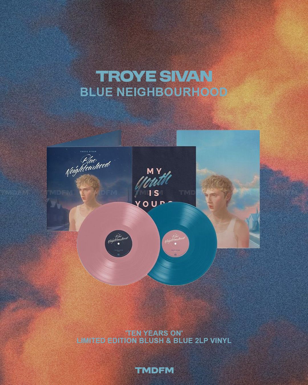 Troye Sivan【 Blue Neighbourhood 】10周年限量雙彩膠