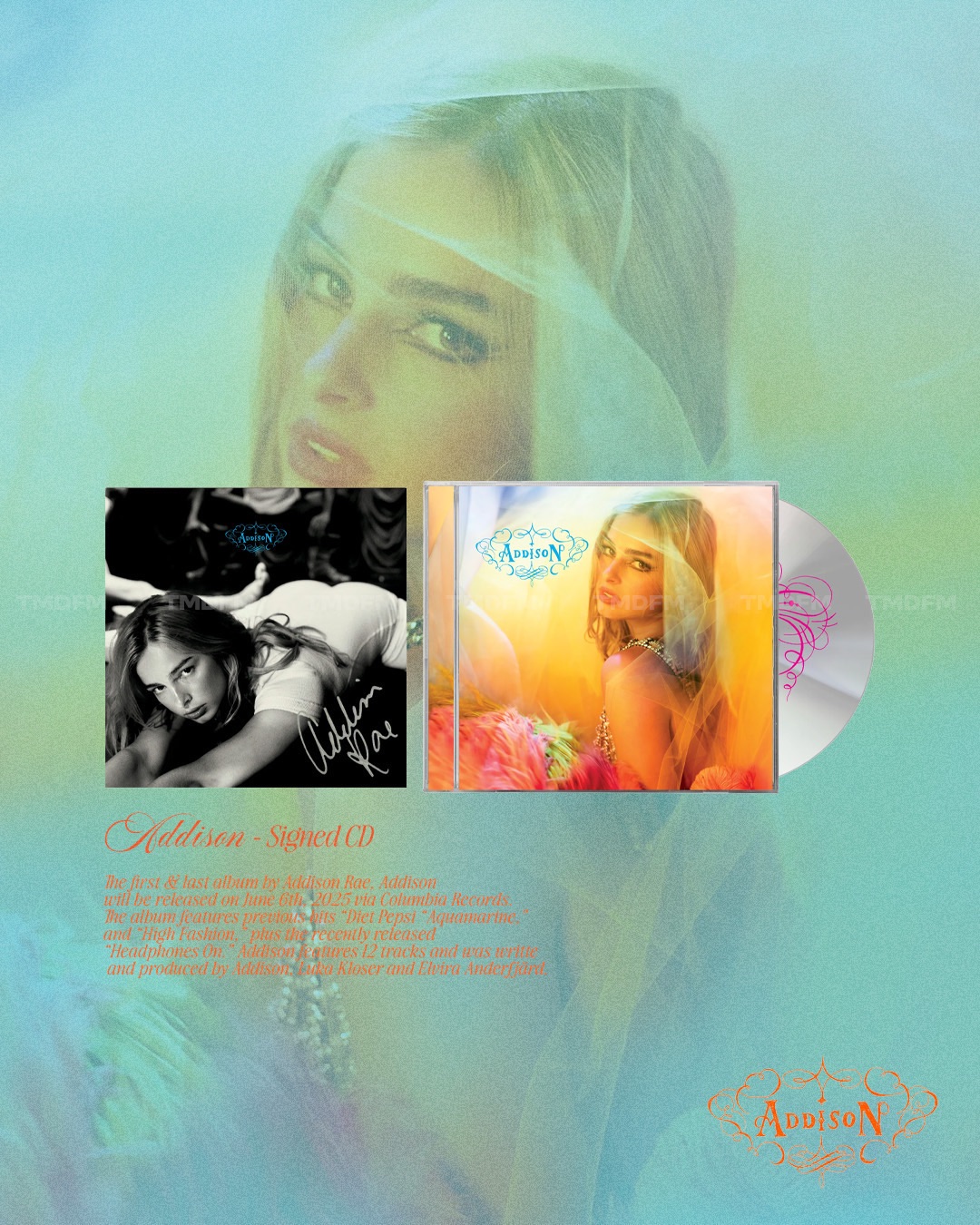 Addison Rae【 Addison 】親簽CD