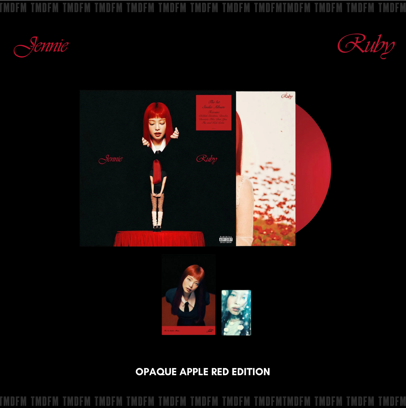 JENNIE【 RUBY 】紅色彩膠（不透明蘋果紅版本）