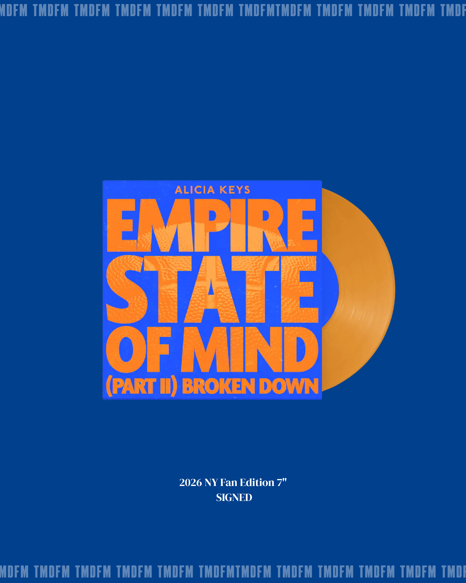 Alicia Keys【 Empire State of Mind （Part II）】限量親簽7 吋彩膠（預購）
