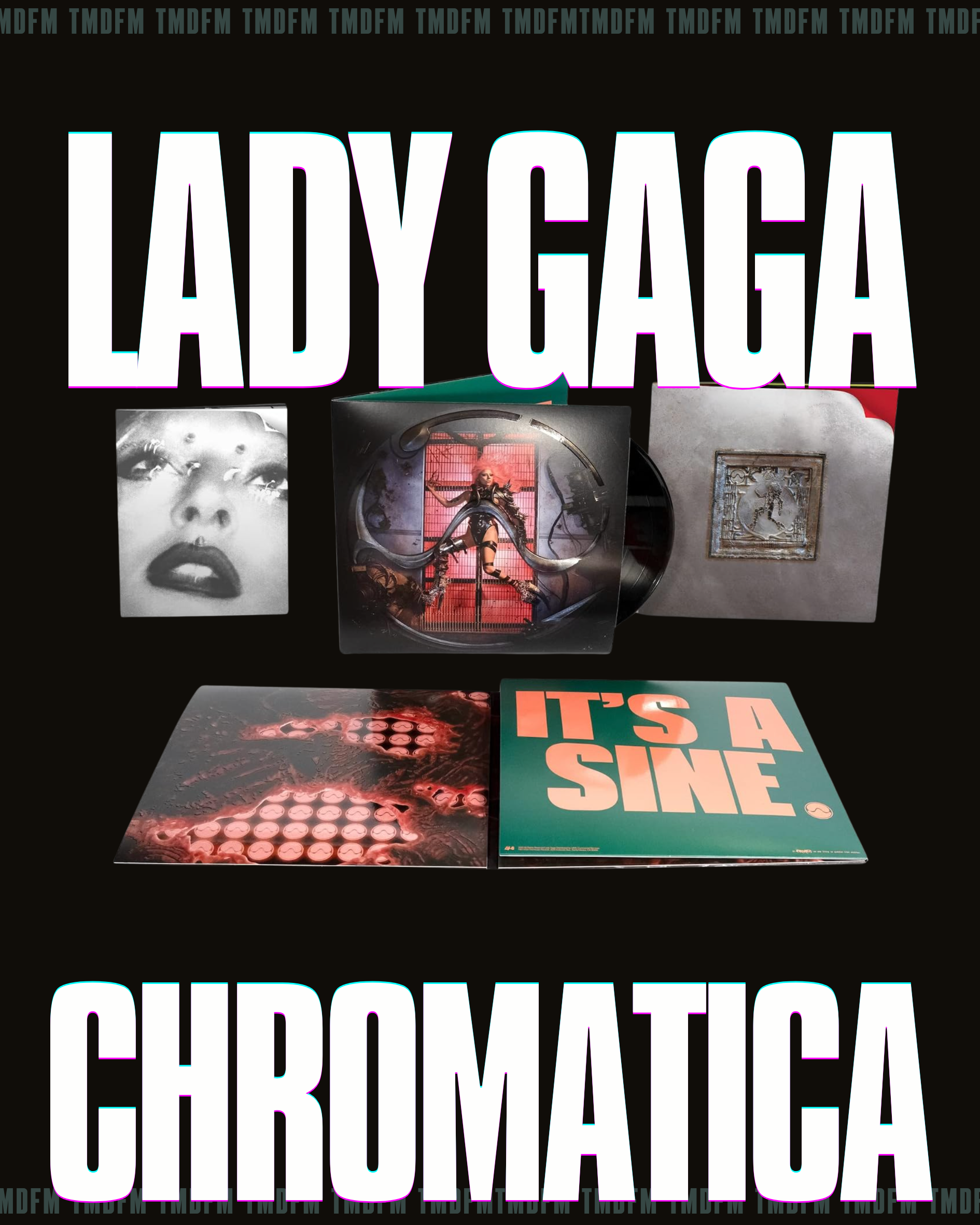 LADY GAGA【Chromatica】三折壓紋封套黑膠