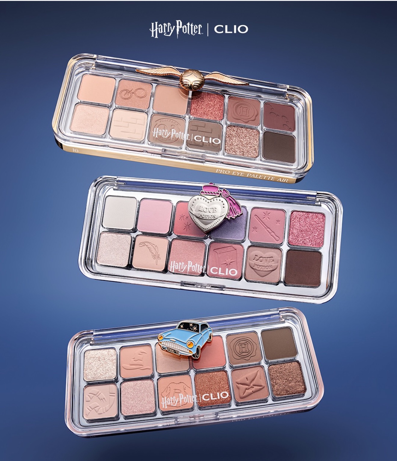 已絕版 Clio 哈利波特聯名 十色眼影盤 含劫盜地圖收納包