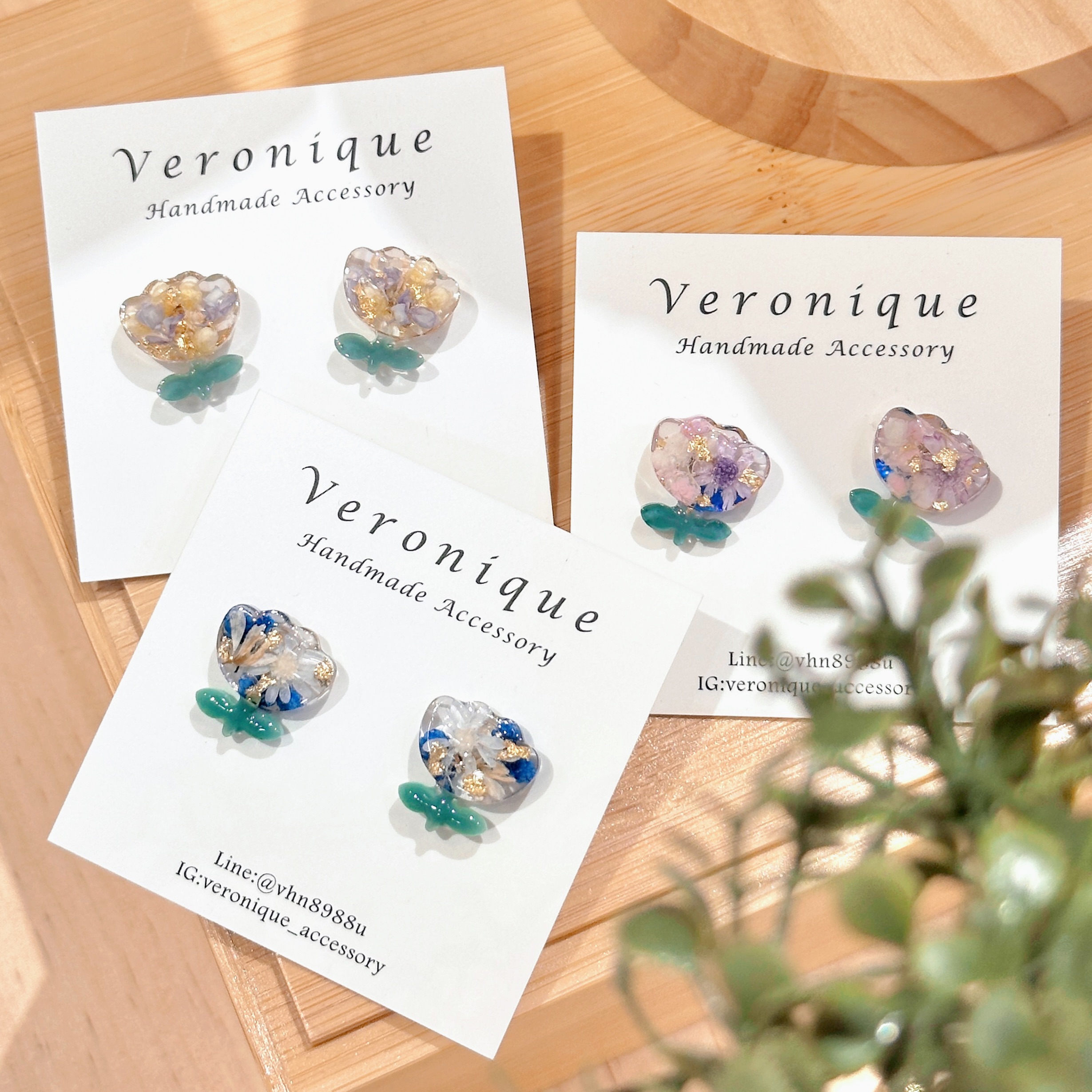 預購-花朵系列-鬱金香耳釘