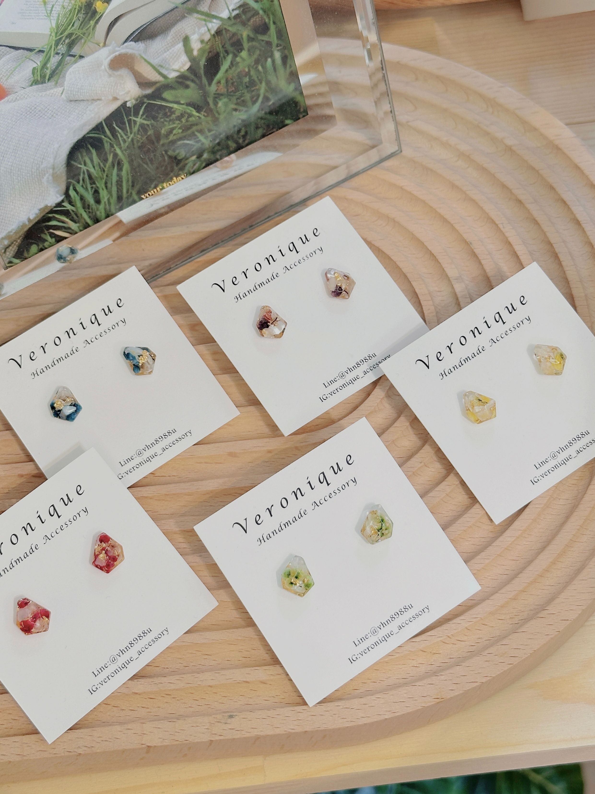 Veronique 寶石切面系列1耳釘