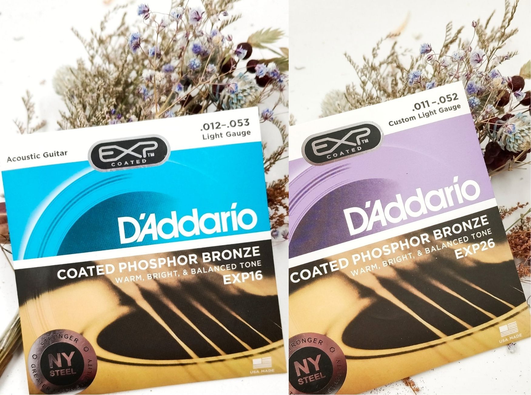 D’Addario Coated Phosphor Bronze EXP16/EXP26 民謠吉他弦