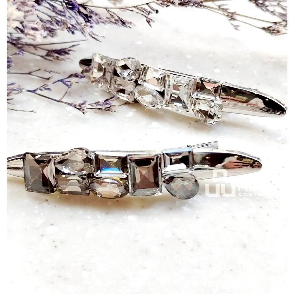 Pin Couture 【精緻造型】髮飾 髮夾 單支入 重手工奢華髮飾 歐美水晶玻璃鑽造型髮夾 金屬側邊夾