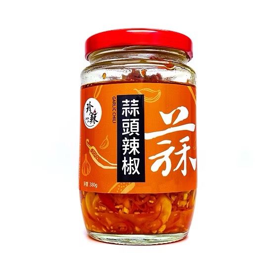 珍辣家傳 蒜頭辣椒 獨家濃香生蒜+朝天椒配方 [ 五辛素 ] 傳承屏東25年「好口味」品牌 （超商最多寄9瓶）
