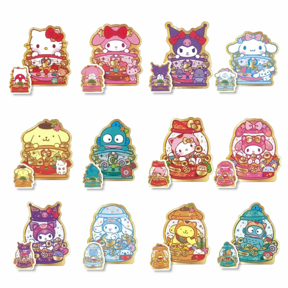 香港三麗鷗 2026 春節 HelloKitty 凱蒂貓 布丁狗 人魚漢頓 酷洛米 大耳狗 美樂蒂 燙金造型紅包袋 6入