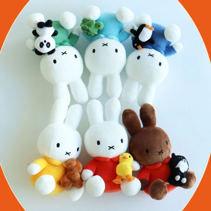 韓國正版代購 米飛兔 米菲兔 Miffy 抱抱寵物系列 6色 玩偶 娃娃 27cm