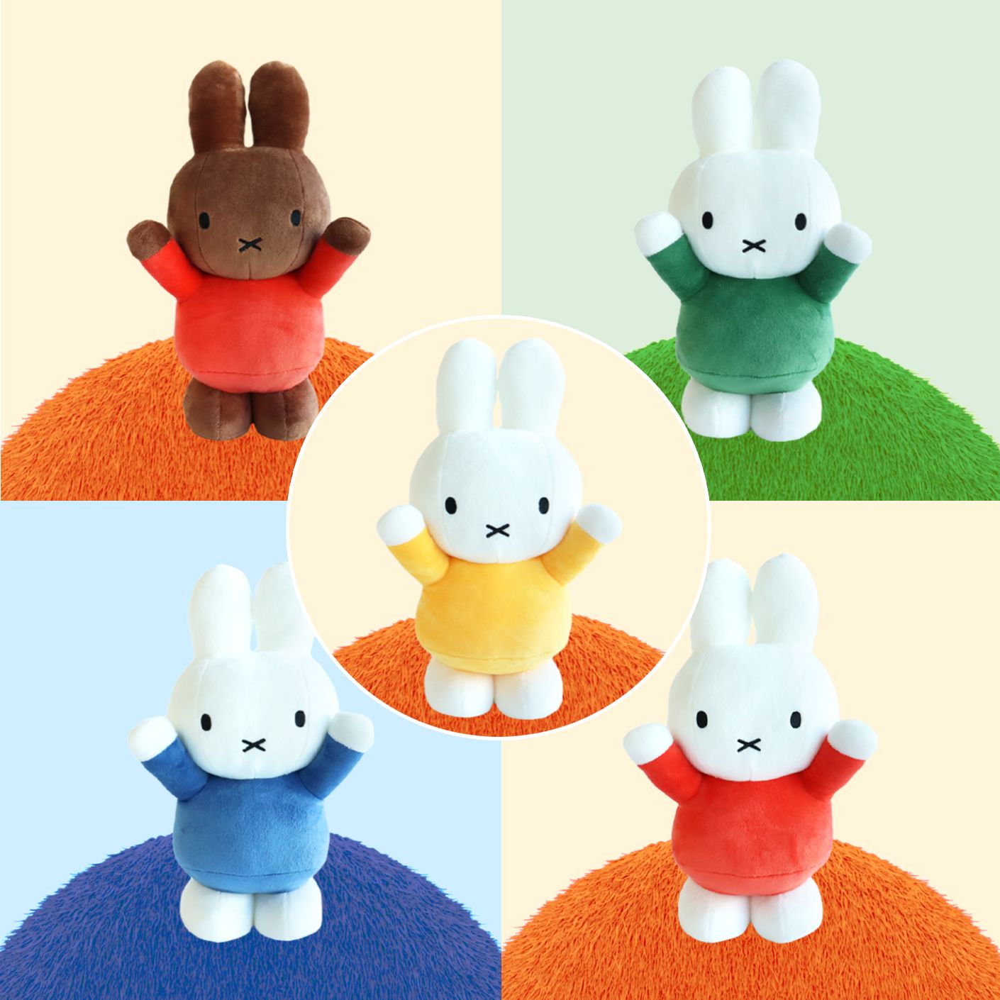 韓國正版代購 米飛兔 米菲兔 Miffy 經典打招呼 5色 玩偶 娃娃 30cm