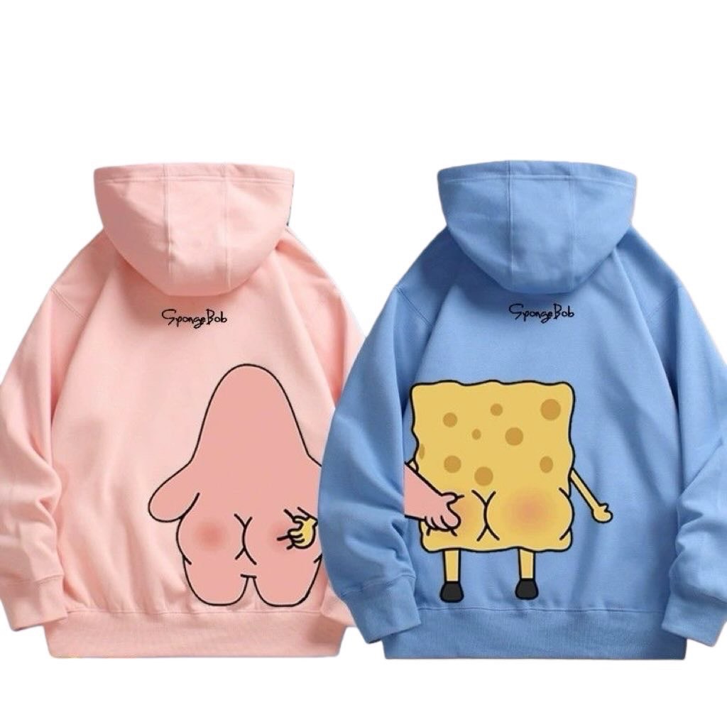 情人節這樣穿！海綿寶寶派大星 情侶帽t