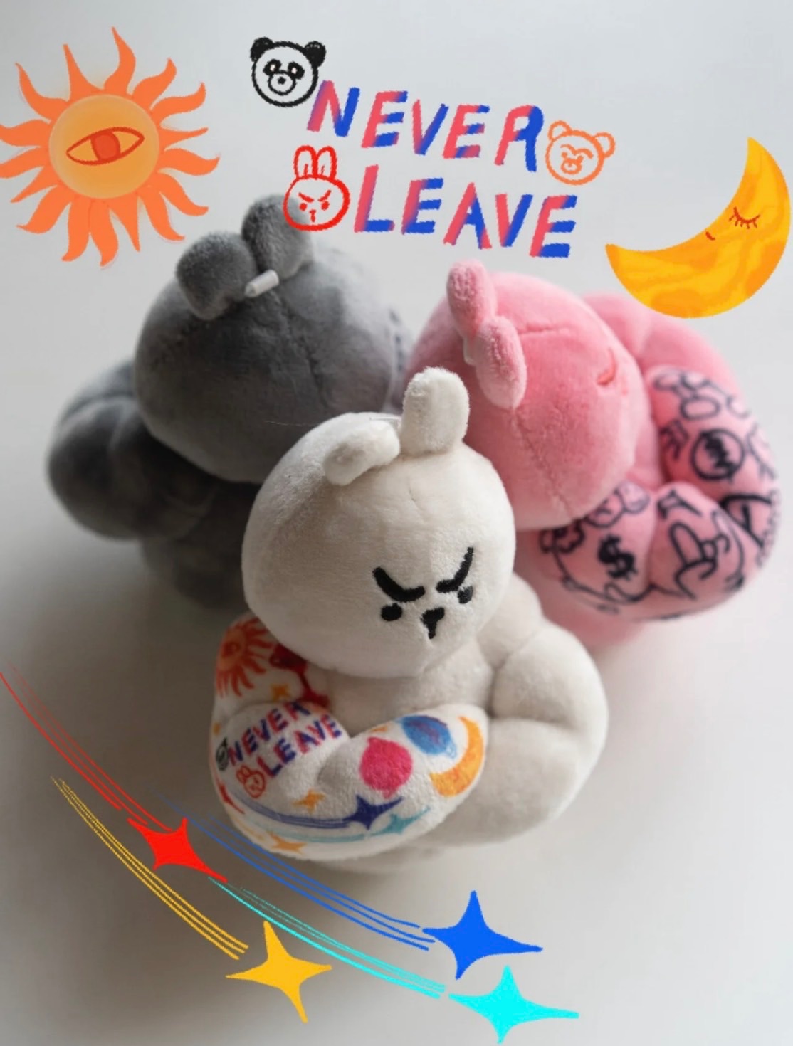 花臂健身兔吊飾（肌肉很結實！🤣）