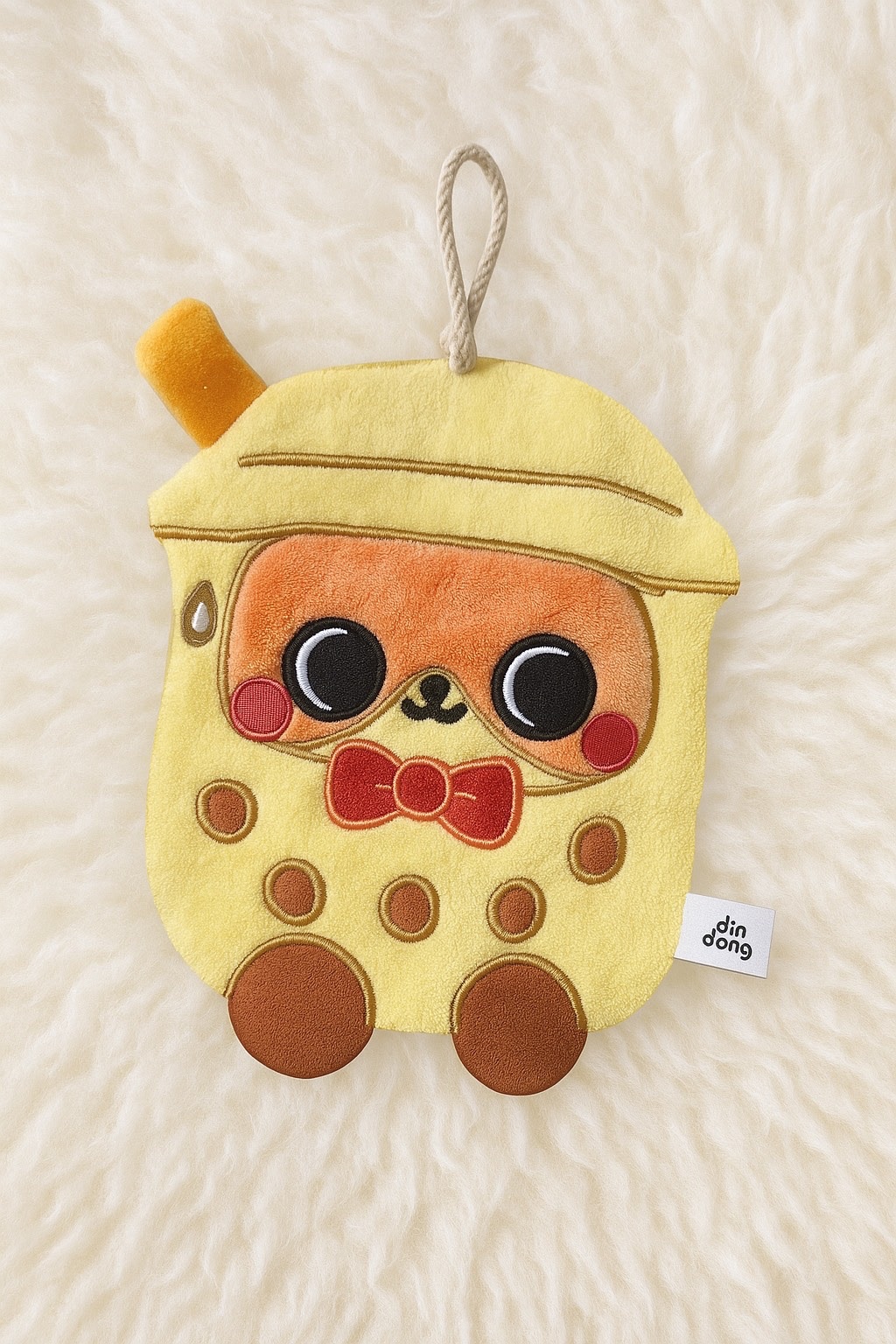 【DinDong】癲噹貓 夜市系列 珍奶擦手巾