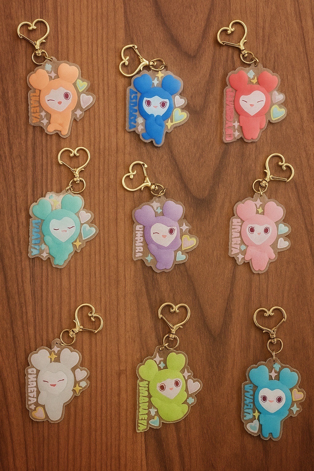 ＜TWICE＞ Lovely 愛心扣造型鑰匙圈