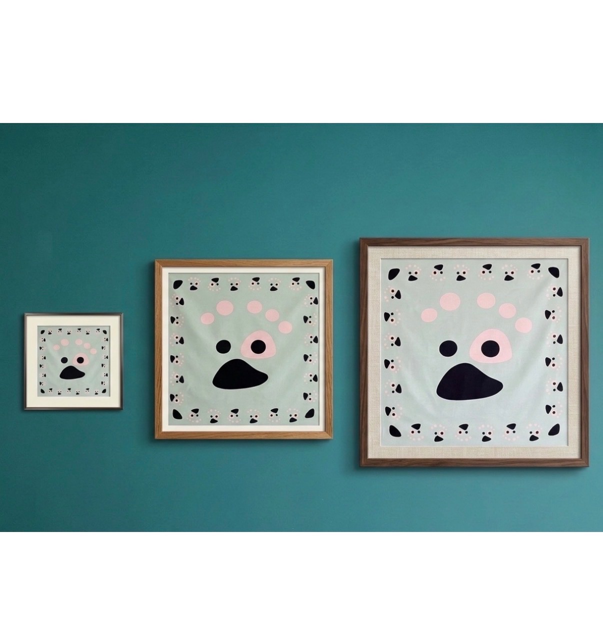 Cortis 球 Poyoyoi 絲巾 棉材質中方巾 小方巾 （可裝在相框內當展示用）