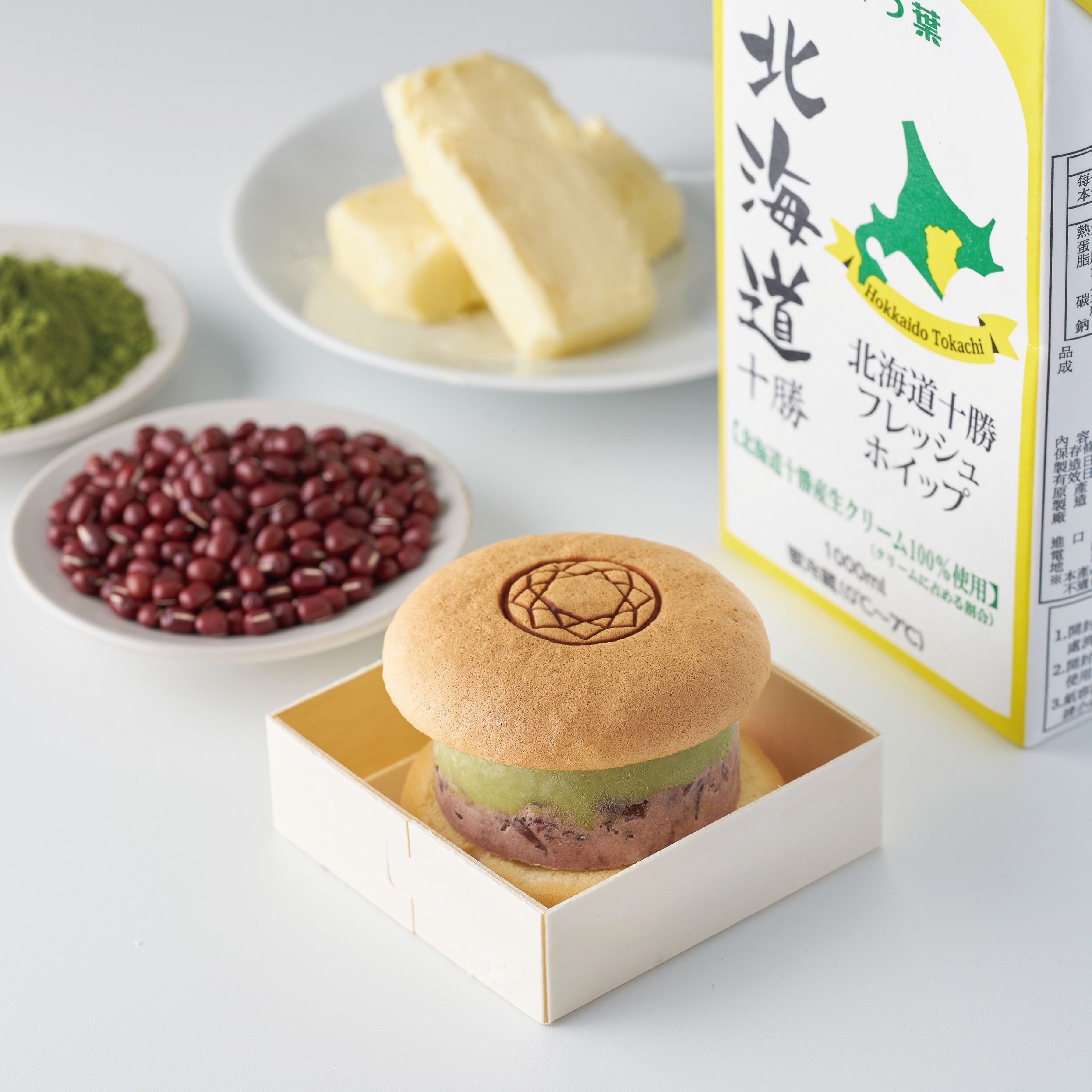 同心圓圓菓子-抹茶紅豆