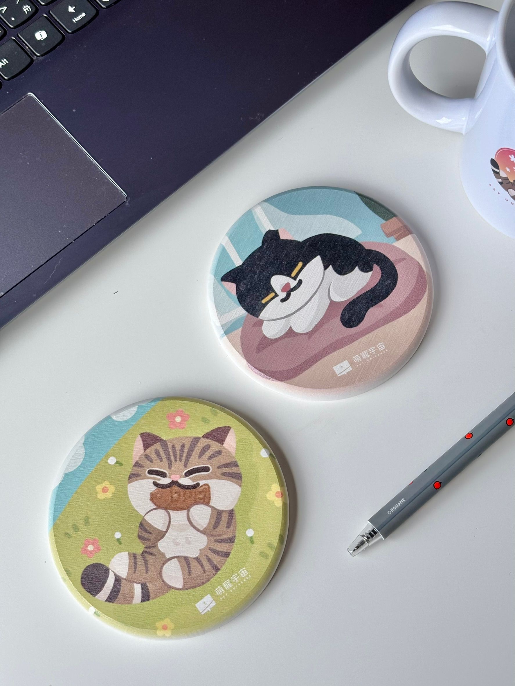 纖彩珪藻土吸水杯墊（方形/圓形）