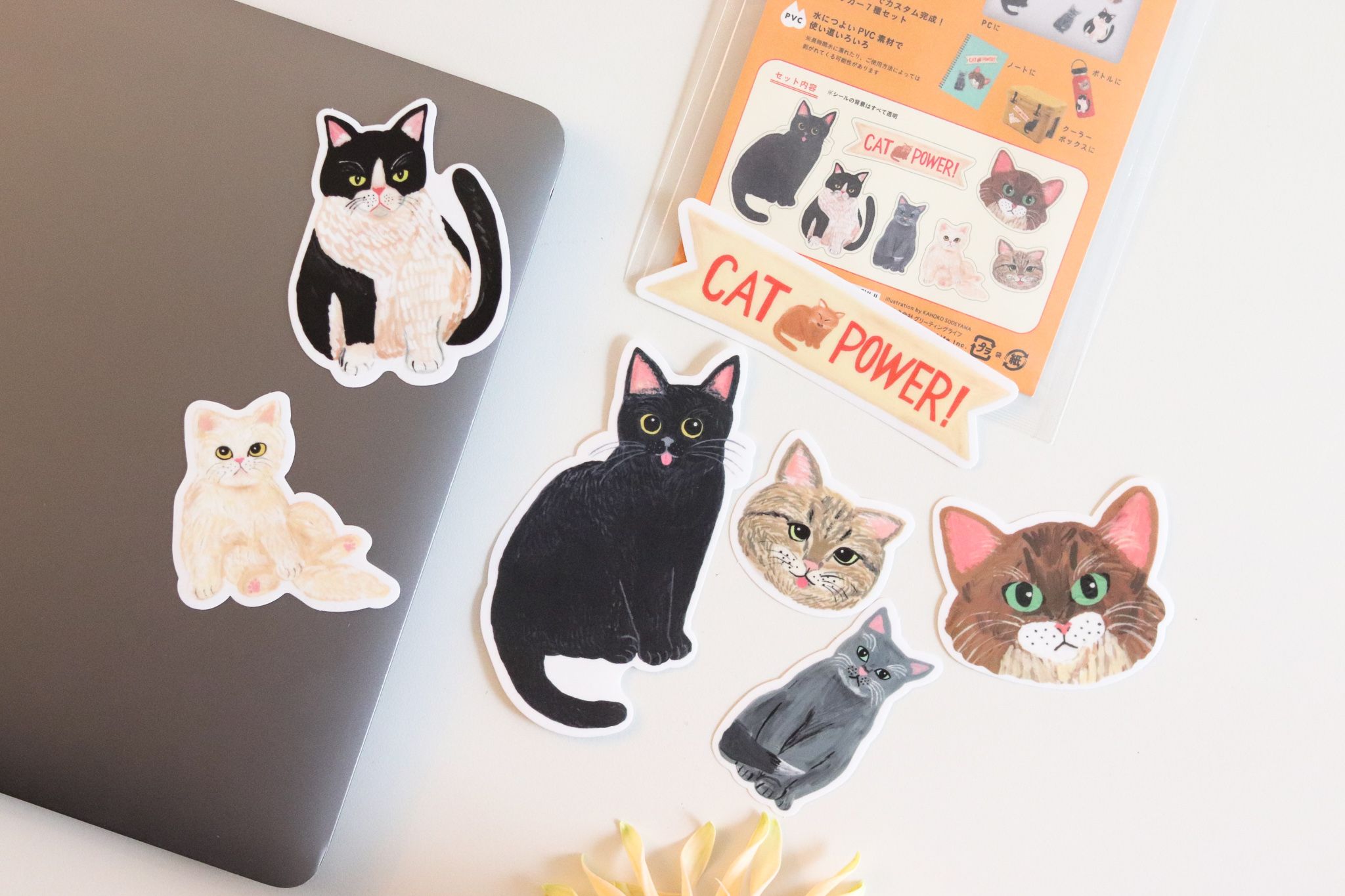 【Yourtableware】そで山かほ子 貓貓 PVC貼紙