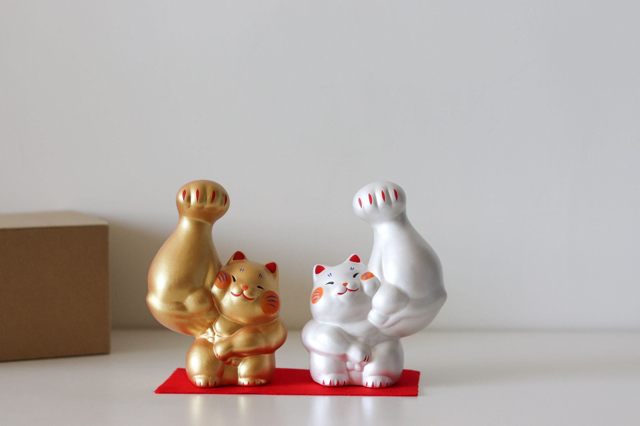 【Yourtableware】日本 龍虎堂 剛腕 金銀招財貓（大）