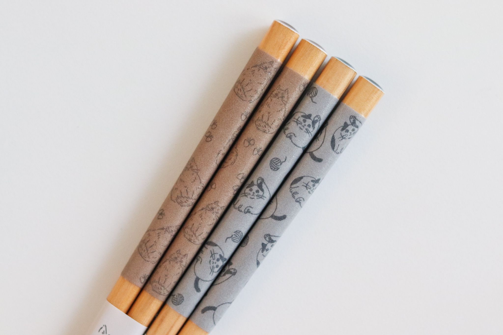 【Yourtableware】日本 NECOTO 和紙捲 貓咪 印花 木筷