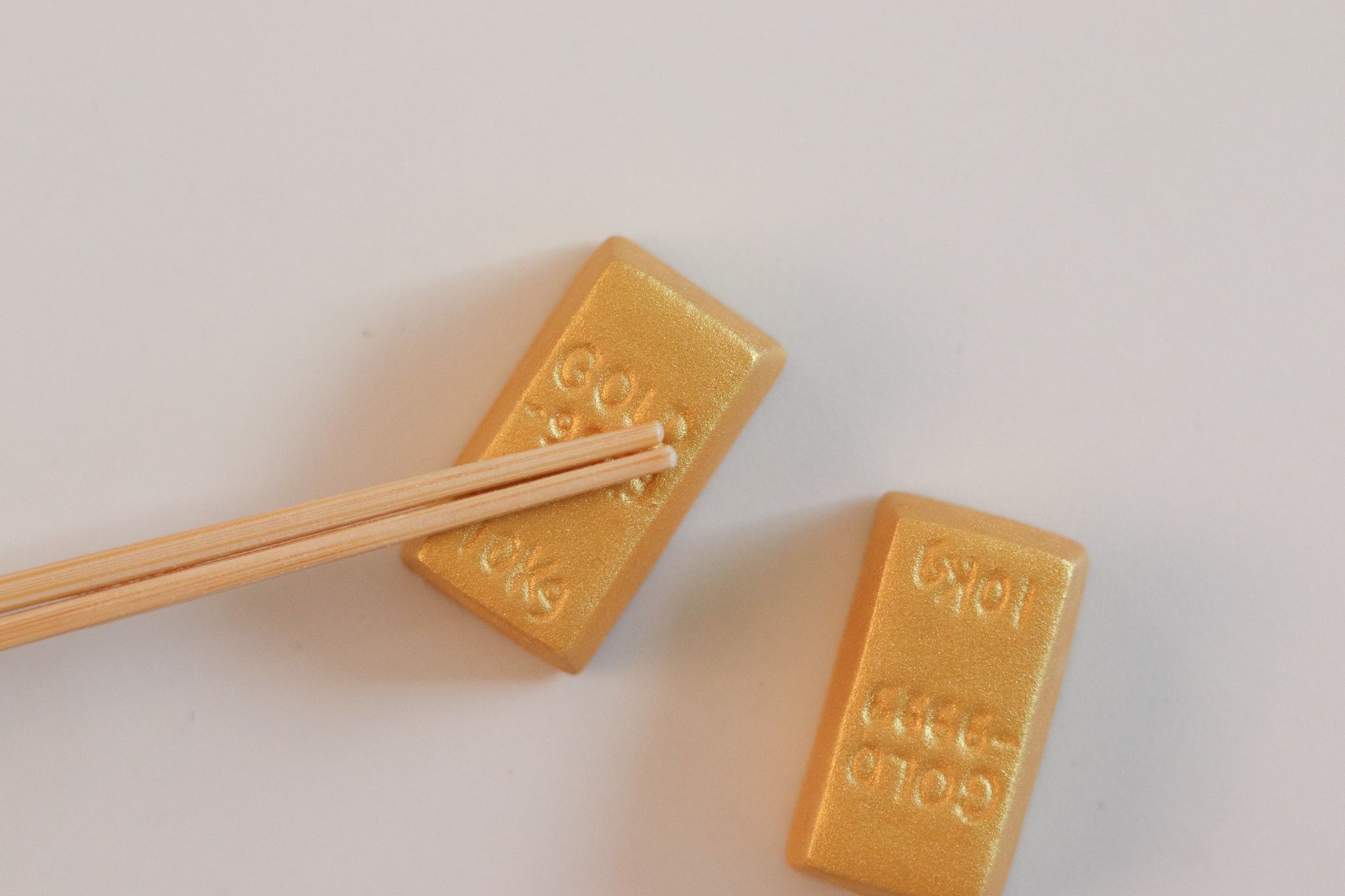 日本 手作 gold 9999 金塊 筷架