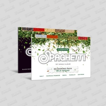 LE SSERAFIM （B版/黑色）第一張單曲專輯「SPAGHETTI（Weverse Albums ver.）」 （