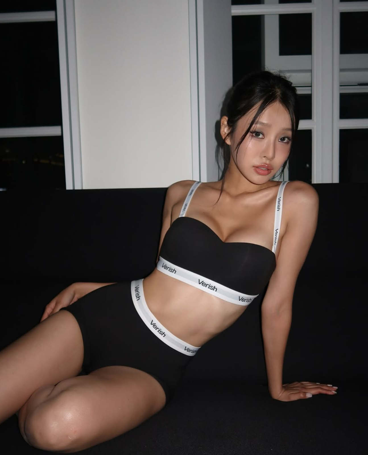 verish 可拆式肩帶 코튼 브라 로고밴드 오프숄더