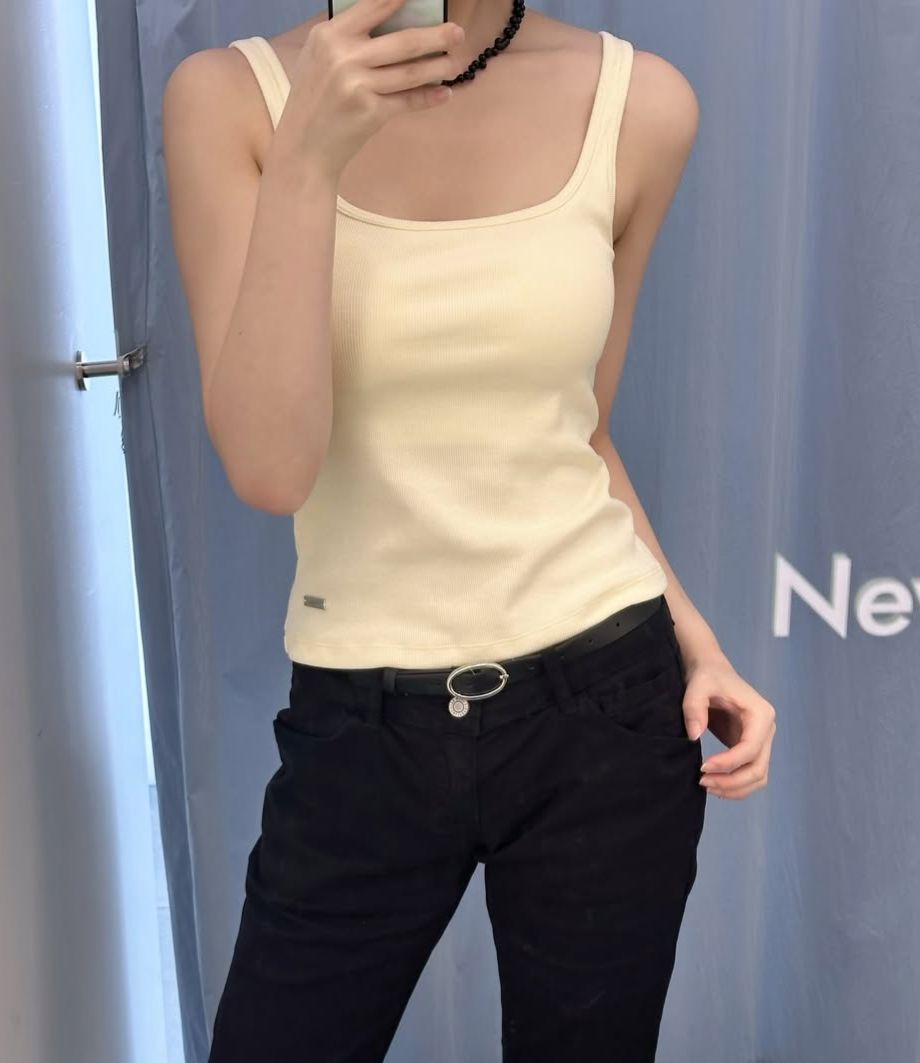 verish 棉質羅紋方領BRA TOP COTTON RIB SQUARE NECK  코튼 립 스퀘어넥 브라탑