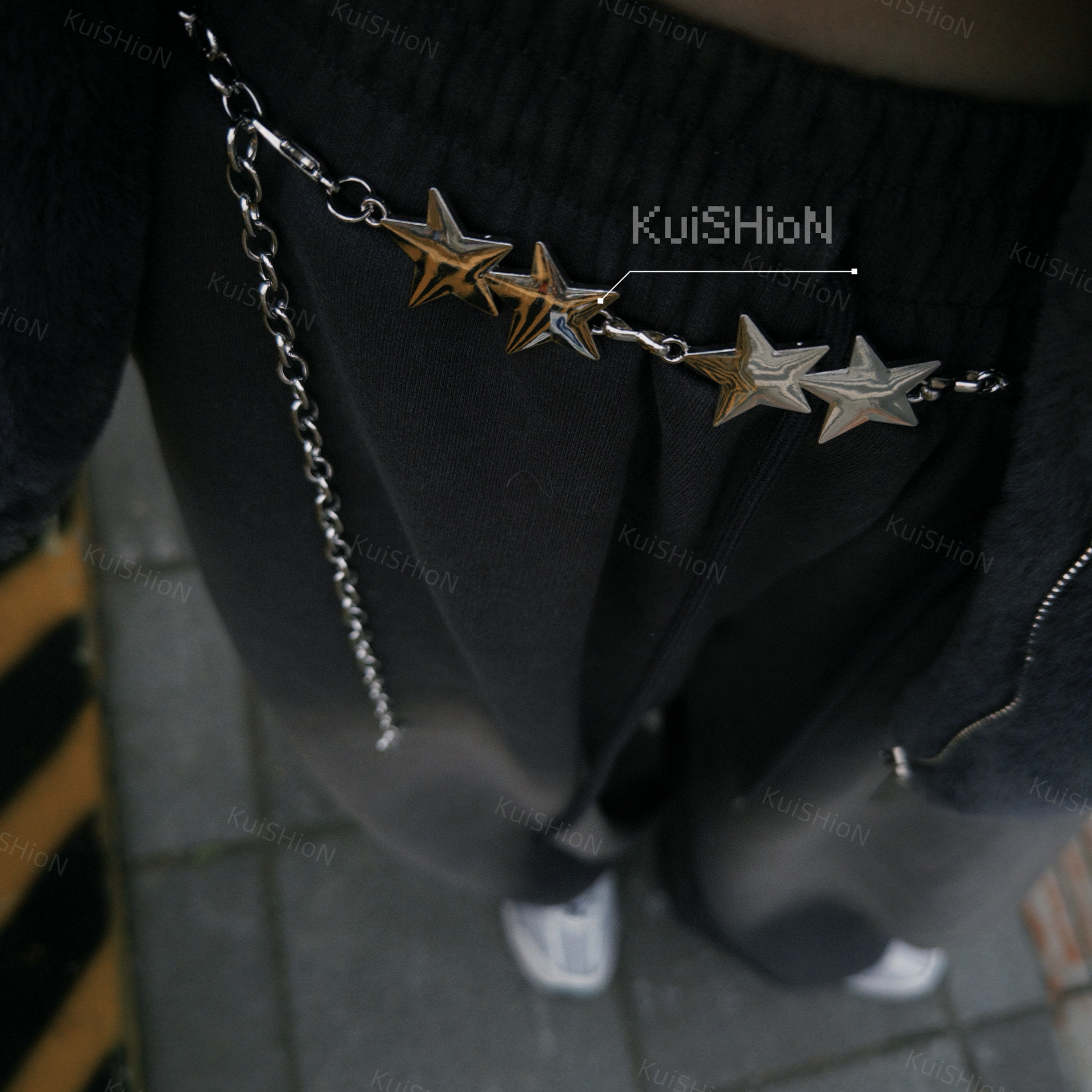 【KuiSHioN】選品* 甜酷銀色星星腰鏈（銀）