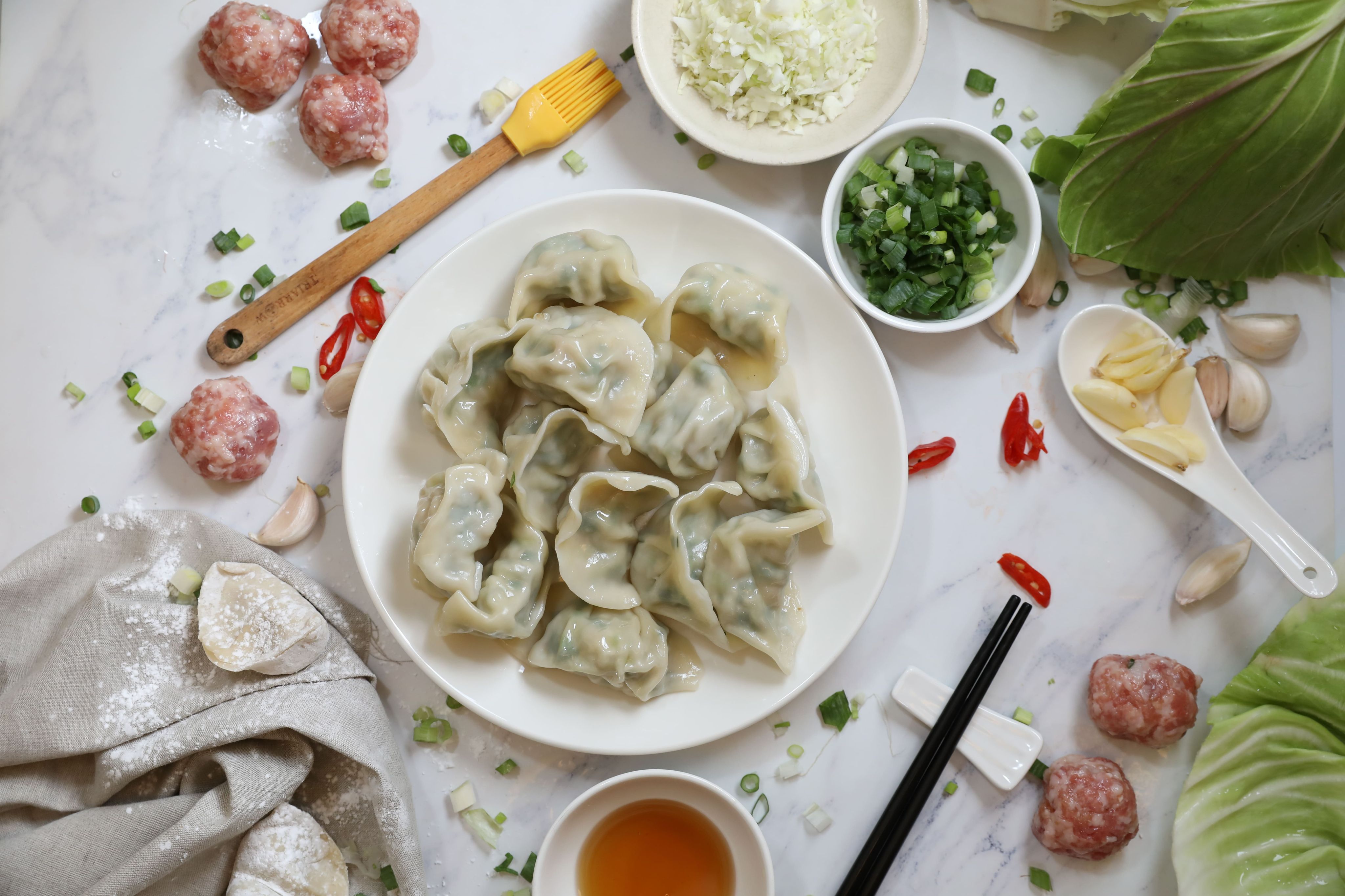 綜合黑豬肉水餃（高+韮）