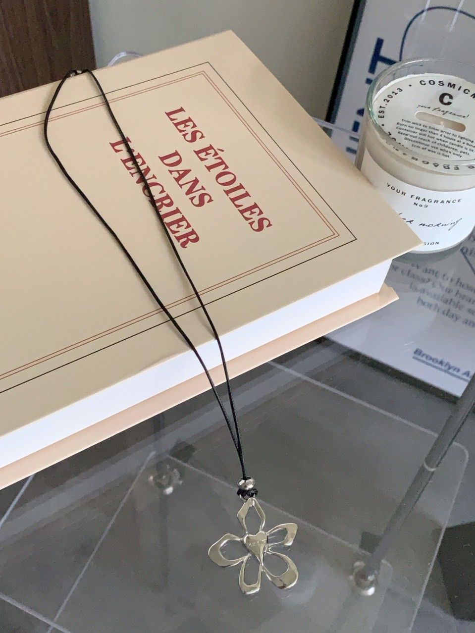 Velpro 現貨｜韓系鏤空花朵抽繩項鍊🌼長項鍊 可調節 百搭 吊墜 飾品 配件 配飾