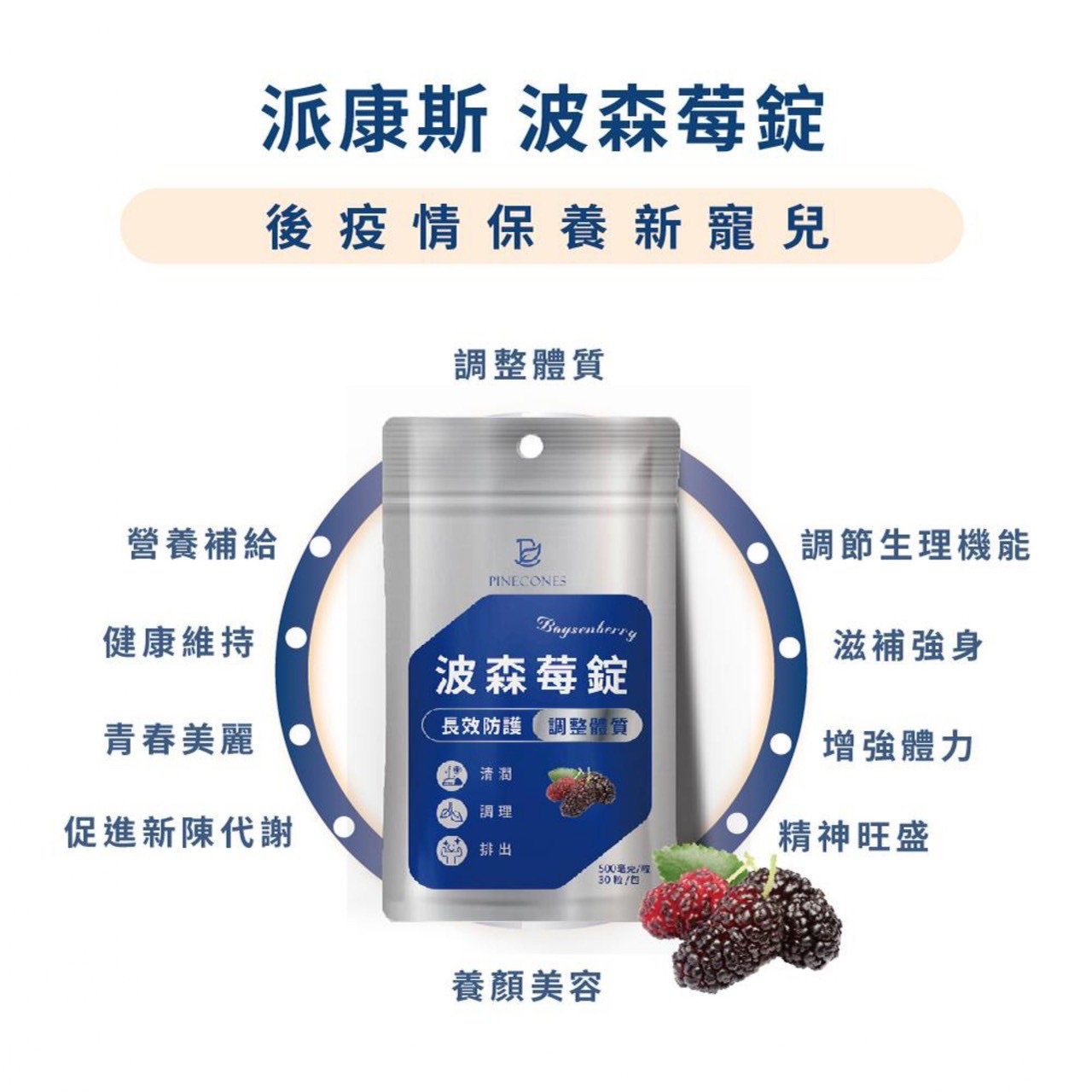 派康斯 波森莓錠（0.5公克/粒* 30粒）