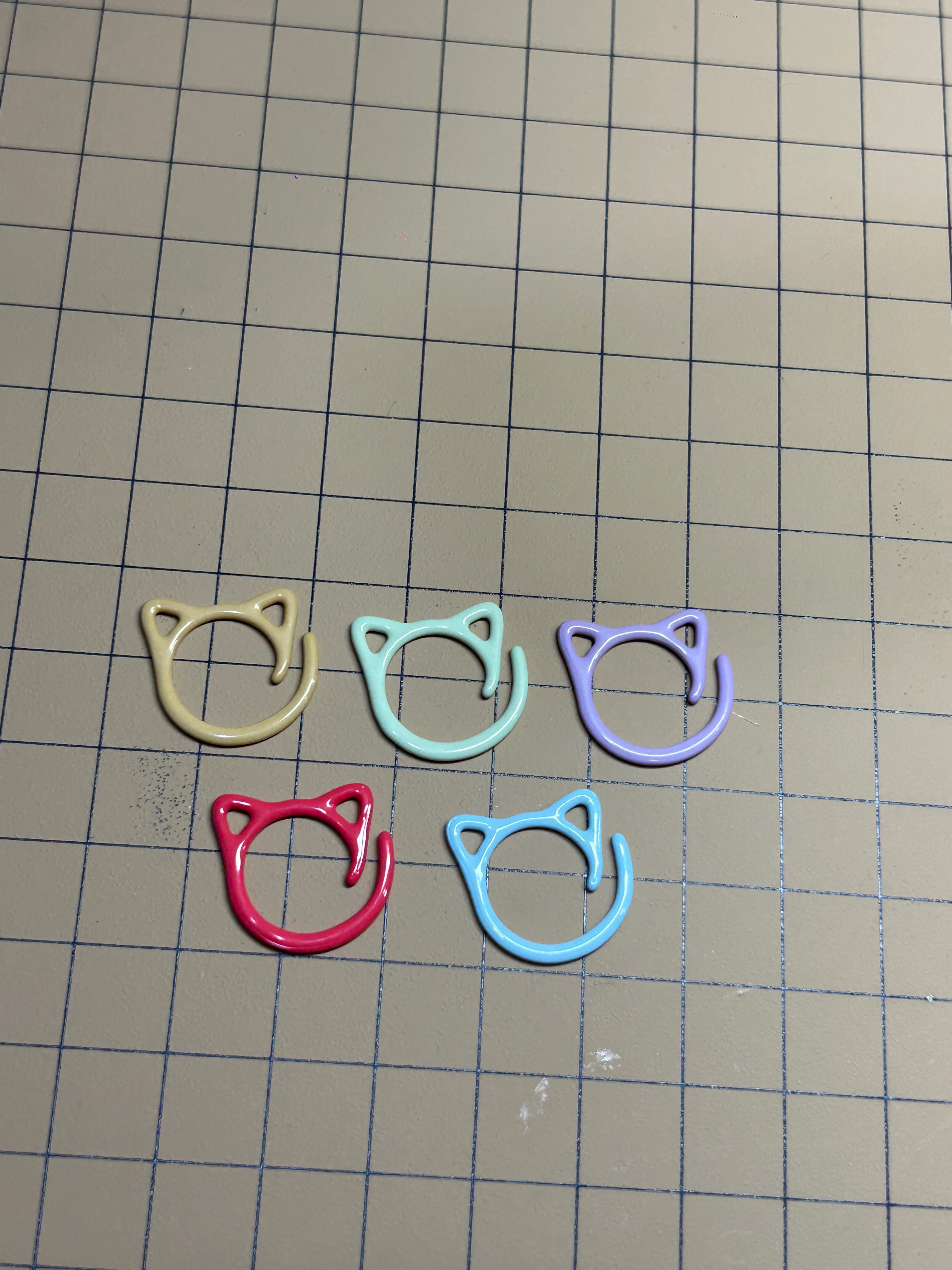 貓咪🐱金屬烤漆記號扣 不挑色5個一組