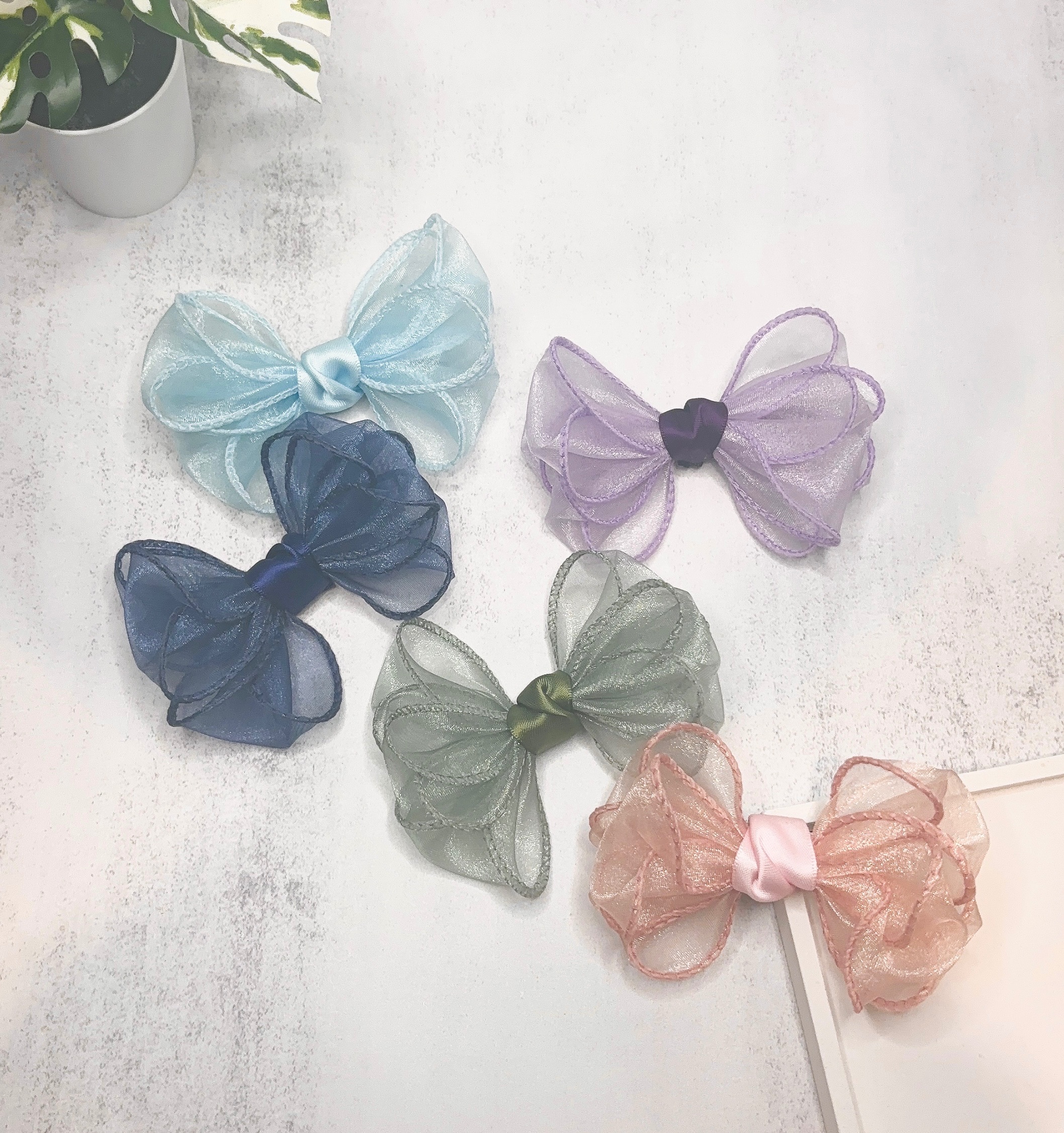 〈 翊品緗手作坊〉花朵紗紗髮夾