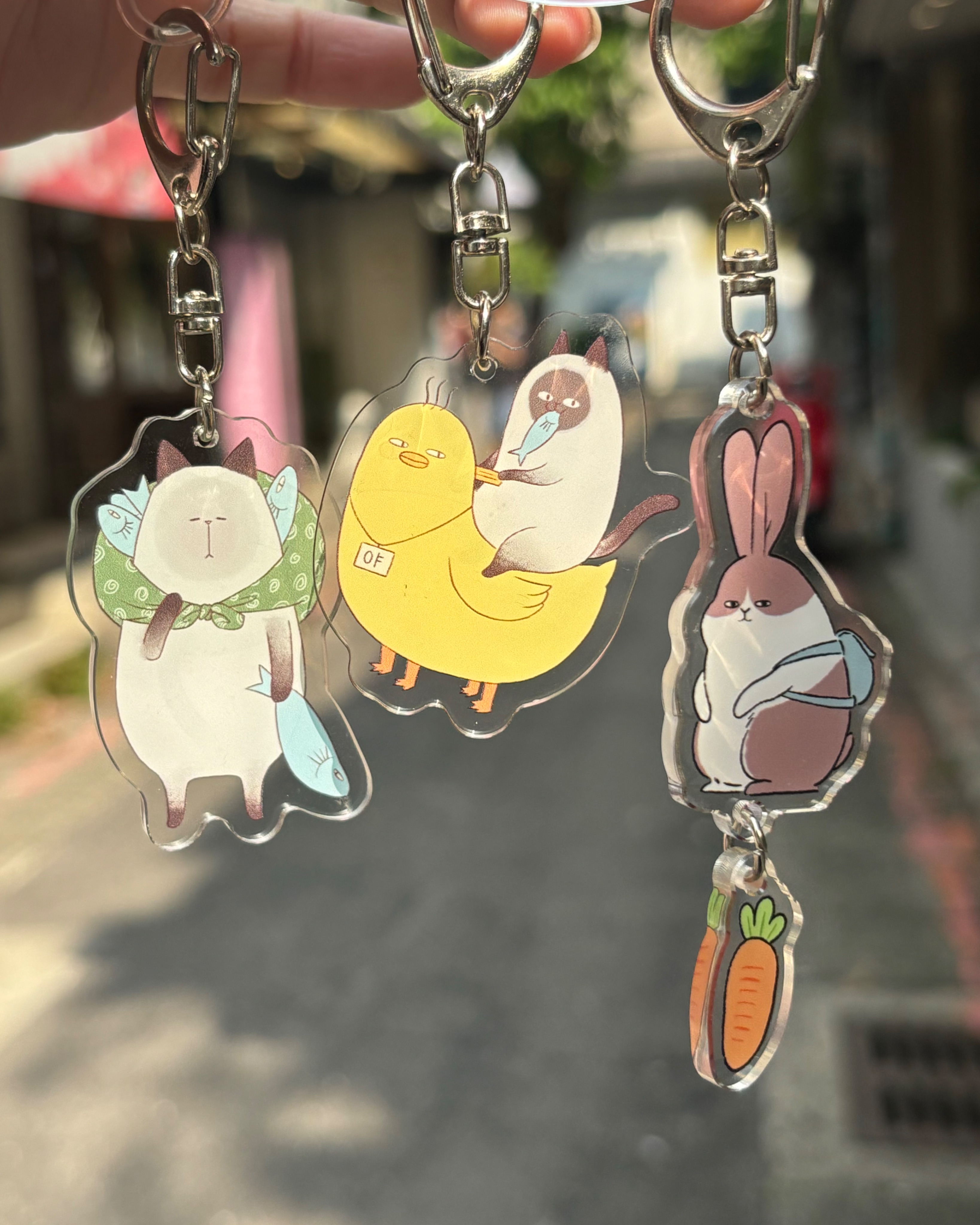 〈眼袋人生〉小動物系列壓克力吊飾