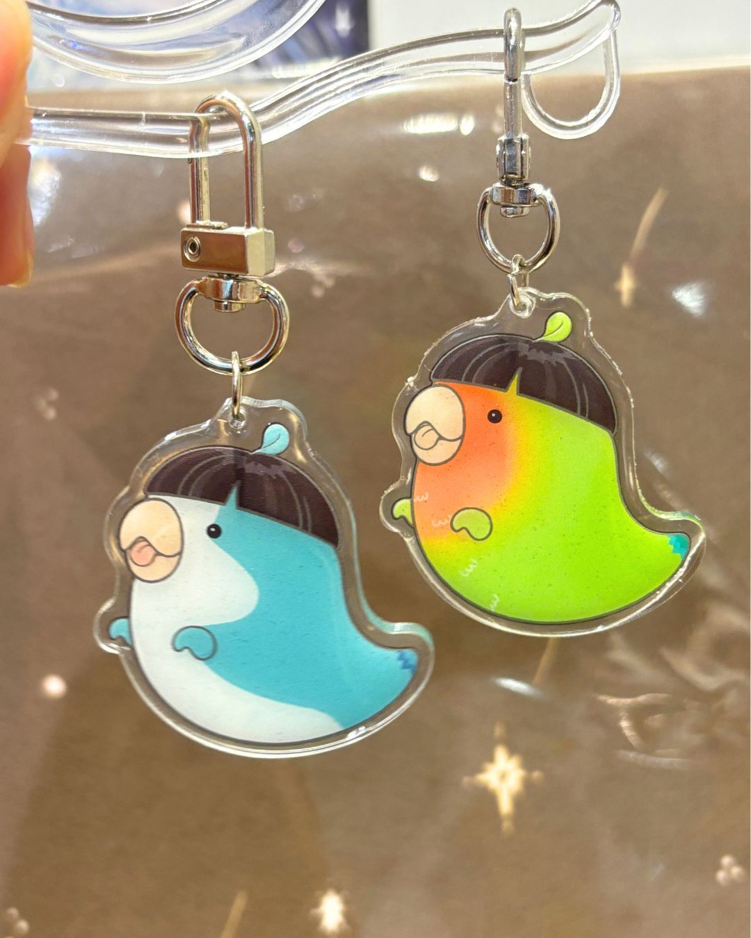 〈鳥嶼物〉呆瓜頭滴膠壓克力吊飾