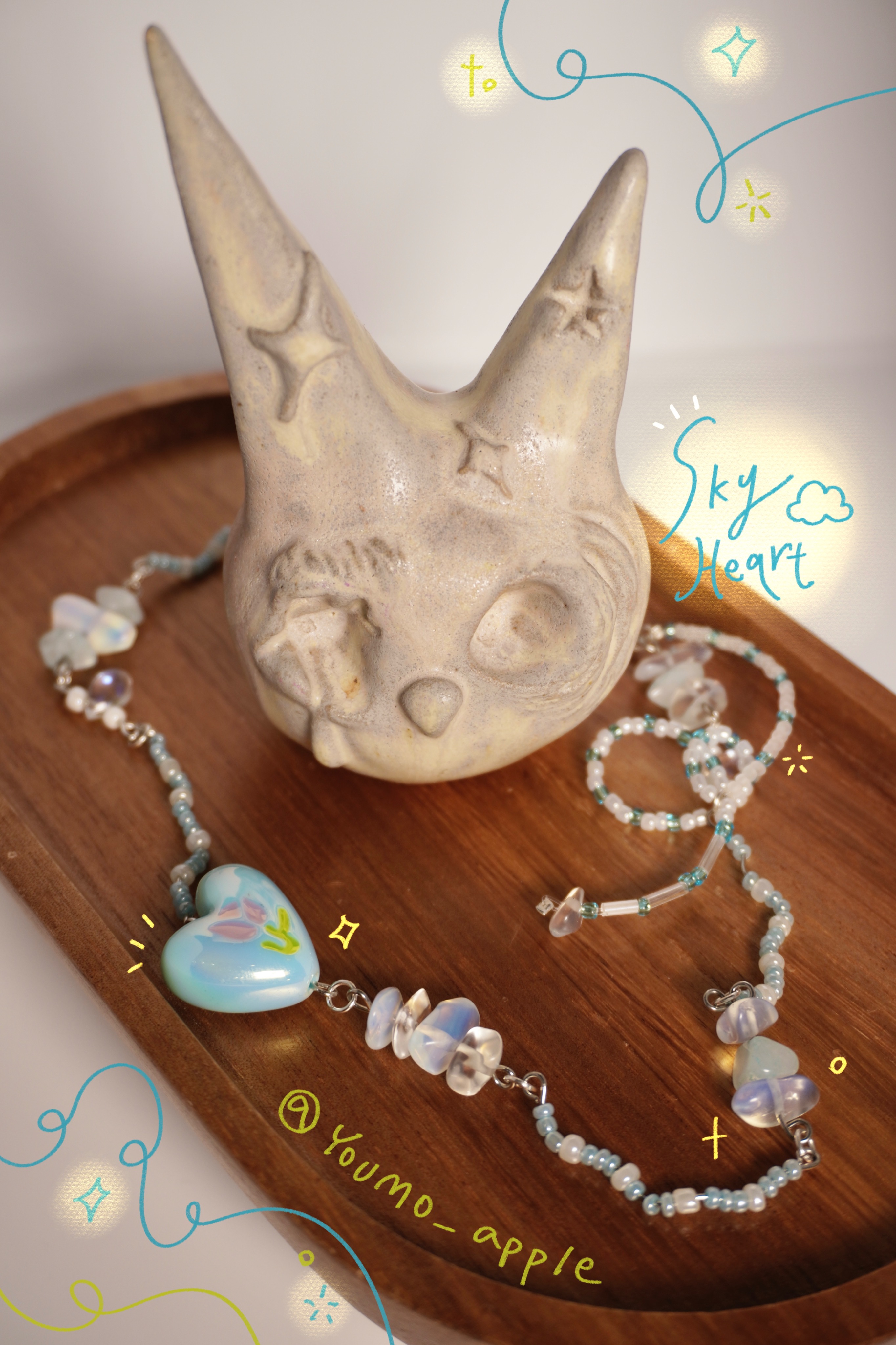 ☁️⋅ ˖ ✧ 𓂃 Sky Heart 藍心項鍊